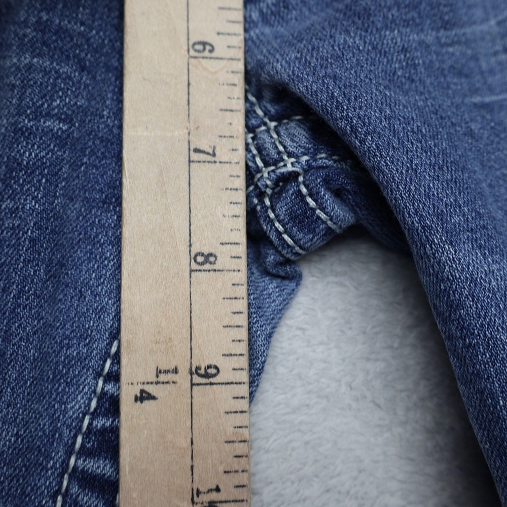Miss Me Jeans Women 28 Medium Wash Rhinestone Embroidered Bootcut Fade READ - Picture 7 of 16